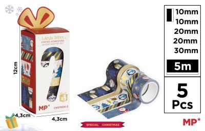 Opakowanie Taśmy dekoracyjne świąteczne washi 5szt
