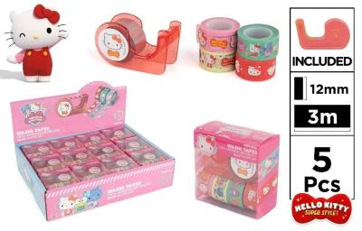 Opakowanie Taśmy dekoracyjne z dyspenserem Hello Kitty 4szt