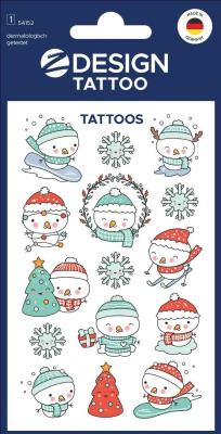 Opakowanie Tatuaże bożonarodzeniowe dla dzieci - bałwanki