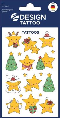 Opakowanie Tatuaże bożonarodzeniowe dla dzieci - gwiazdy