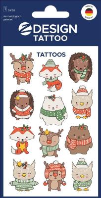 Opakowanie Tatuaże bożonarodzeniowe dla dzieci - zwierzęta