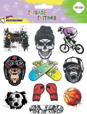 Tatuaże zmywalne Be Cool HAPPY COLOR. Wydawca: GDD. SmakLiter.pl Opakowanie Tatuaże zmywalne Be Cool HAPPY COLOR