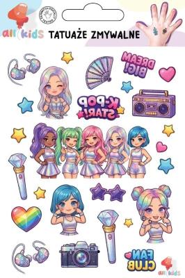 Opakowanie Tatuaże zmywalne dla dzieci K-pop Star