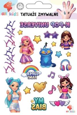 Opakowanie Tatuaże zmywalne dla dzieci K-pop Universe