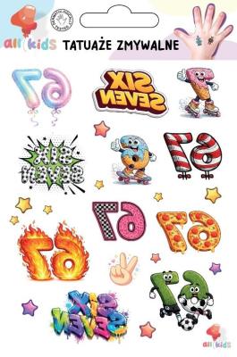 Opakowanie Tatuaże zmywalne dla dzieci Six seven 67