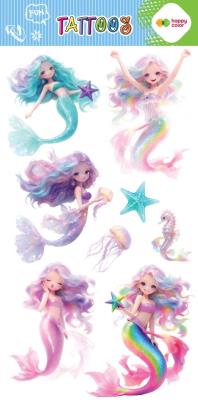 Opakowanie Tatuaże zmywalne MAGICAL SIRENS 100x200mm Happy Color
