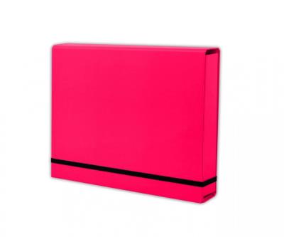 Opakowanie Teczka A4 lux na gumkę róż malinowy PENMATE