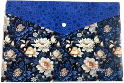 Opakowanie Teczka A4+ plastikowa z klipsem Kwiaty