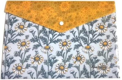 Opakowanie Teczka A4+ plastikowa z klipsem Stokrotki