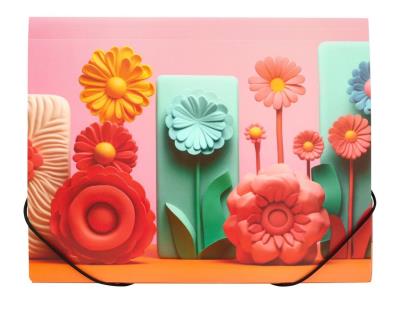 Opakowanie Teczka A4 PP na gumkę z nadrukiem Modern Flowers