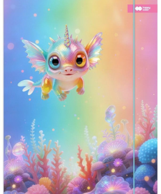 Opakowanie Teczka A4+ z gumką Aqua Cuties Candy HAPPY COLOR