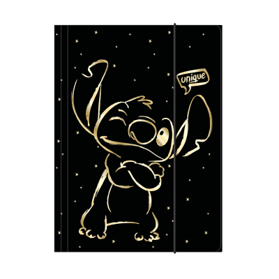 Opakowanie Teczka A4 z gumką Disney Gold Stitch wzór 1