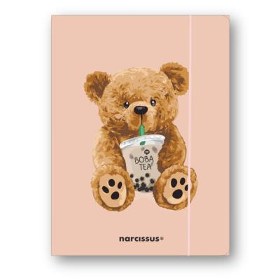 Opakowanie Teczka A4+ z gumką Teddies&Miś Boba Tea
