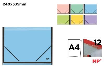 Opakowanie Teczka A4 z przegródkami i z gumką MIX