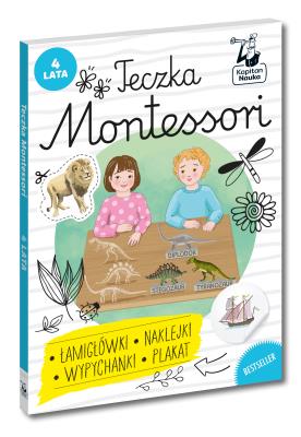 Okładka książki Teczka Montessori. 4 lata. Kapitan Nauka