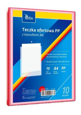 Teczka ofertowa A4 PP + 10 koszulek czerwona. Wydawca: TETIS. SmakLiter.pl Opakowanie Teczka ofertowa A4 PP + 10 koszulek czerwona