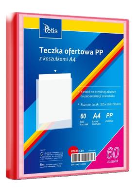 Teczka ofertowa A4 PP + 60 koszulek czerwona. Wydawca: TETIS. SmakLiter.pl Opakowanie Teczka ofertowa A4 PP + 60 koszulek czerwona