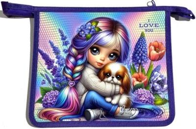 Opakowanie Teczka-torba A5+ zapinana na zamek Dziewczynka