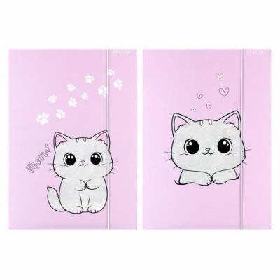 Opakowanie Teczka z gumką A4 Kotek pluszowy mix