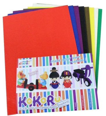 Tektura falista A4 8 arkuszy mix trend. Wydawca: Alfa Pastello. SmakLiter.pl Opakowanie Tektura falista A4 8 arkuszy mix trend