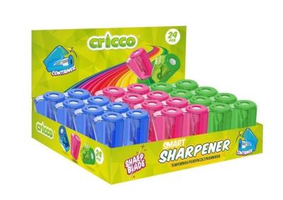 Temperówka Mini Smart z pojemnikiem (24szt). Wydawca: Cricco. SmakLiter.pl Opakowanie Temperówka Mini Smart z pojemnikiem (24szt)