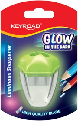 Temperówka plastikowa fluorescencyjna podwójna. Wydawca: Keyroad. SmakLiter.pl Opakowanie Temperówka plastikowa fluorescencyjna podwójna