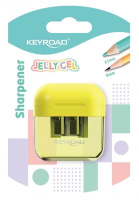 Temperówka plastikowa KEYROAD Jelly Gel podwójna blister 1szt.mix. Wydawca: Keyroad. SmakLiter.pl Opakowanie Temperówka plastikowa KEYROAD Jelly Gel podwójna blister 1szt.mix