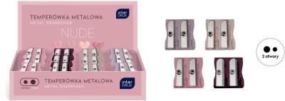 Temperówka podwójna metalowa Nude (24szt). Wydawca: INTERDRUK. SmakLiter.pl Opakowanie Temperówka podwójna metalowa Nude (24szt)