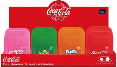 Opakowanie Temperówka podwójna z pojemnikiem CocaCola (12szt)