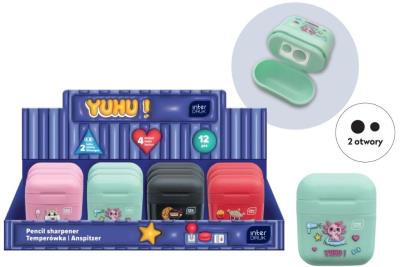 Temperówka podwójna z pojemnikiem Yuhu (12szt). Wydawca: INTERDRUK. SmakLiter.pl Opakowanie Temperówka podwójna z pojemnikiem Yuhu (12szt)