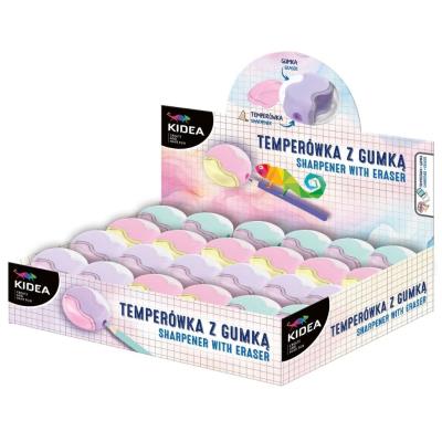 Temperówka z gumką (24szt) KIDEA. Wydawca: Derform. SmakLiter.pl Opakowanie Temperówka z gumką (24szt) KIDEA