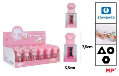 Temperówka z pojemnikiem - łapka (24szt). Wydawca: MP Main Paper. SmakLiter.pl Opakowanie Temperówka z pojemnikiem - łapka (24szt)