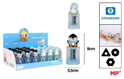 Temperówka z pojemnikiem - pingwin (24szt). Wydawca: MP Main Paper. SmakLiter.pl Opakowanie Temperówka z pojemnikiem - pingwin (24szt)