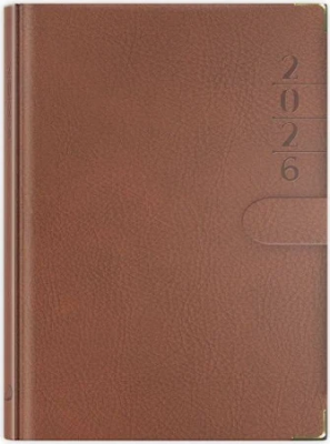 Opakowanie Terminarz 2026 B6 lux z zapinką brązowy