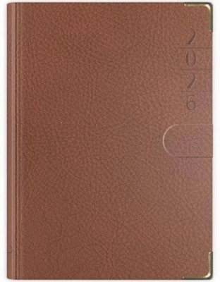 Opakowanie Terminarz 2026 B7 lux z zapinką brązowy