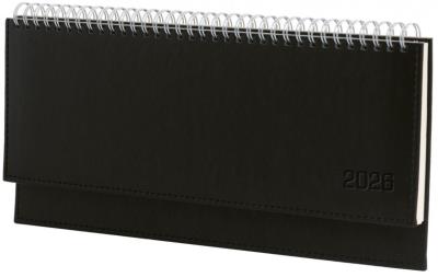 Terminarz 2026 leżący czarny. Wydawca: Wokół nas. SmakLiter.pl Opakowanie Terminarz 2026 leżący czarny