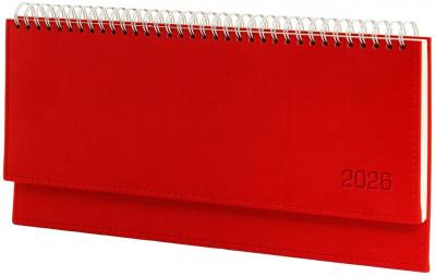 Terminarz 2026 leżący czerwony. Wydawca: Wokół nas. SmakLiter.pl Opakowanie Terminarz 2026 leżący czerwony