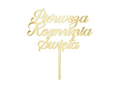 Opakowanie Topper akrylowy na tort złoty 16cm