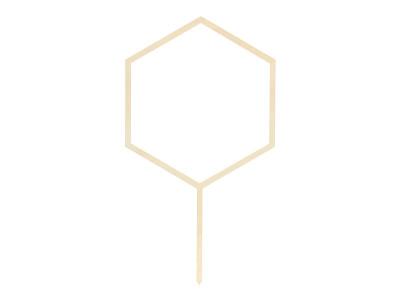 Opakowanie Topper drewniany Heksagon 24cm