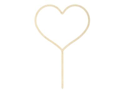 Topper drewniany Serce 23cm. Wydawca: PartyDeco. SmakLiter.pl Opakowanie Topper drewniany Serce 23cm