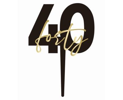 Opakowanie Topper na tort 40 forty