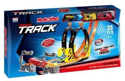 Tor wyścigowy z dwoma autami w zestawie SN008  AN01. Wydawca: Smily Play. SmakLiter.pl Opakowanie Tor wyścigowy z dwoma autami w zestawie SN008  AN01