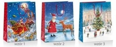 Opakowanie Torba prezentowa Boże Narodzenie 18x10x23cm MIX
