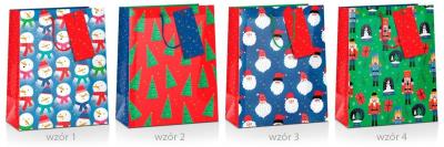Opakowanie Torba prezentowa Boże Narodzenie 26x12x32cm MIX