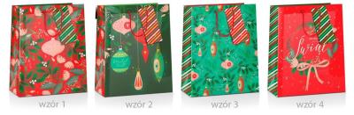 Opakowanie Torba prezentowa Boże Narodzenie 26x12x32cm MIX
