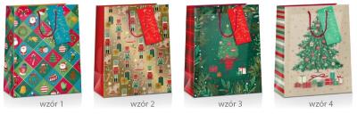 Opakowanie Torba prezentowa Boże Narodzenie 33x10x45cm MIX