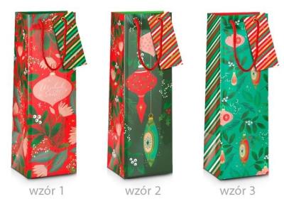 Opakowanie Torba prezentowa Boże Narodzenie B 11x11x36cm MIX