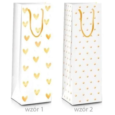 Opakowanie Torba prezentowa Grand Ślub butelka 12x36x10 MIX