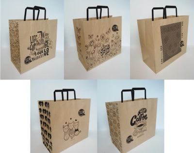 Opakowanie Torebka Kraft 320x300 L pozioma mix FRESH