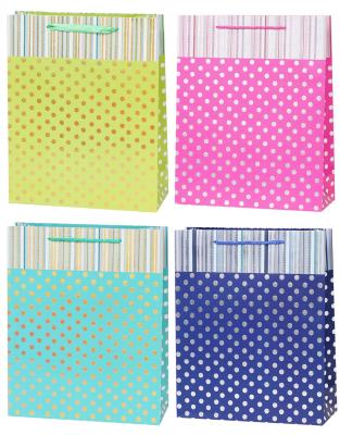 Opakowanie Torebka Lux 26x32x10cm kropki mix ROZETTE 12 szt